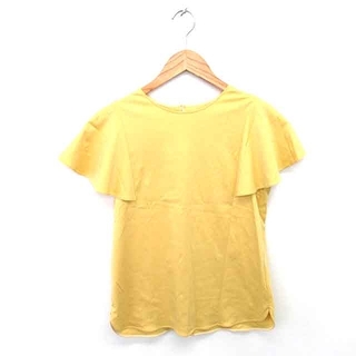 ミッシェルクラン(MICHEL KLEIN)のミッシェルクラン カットソー Tシャツ ボートネック 半袖 38 黄 イエロー(カットソー(半袖/袖なし))
