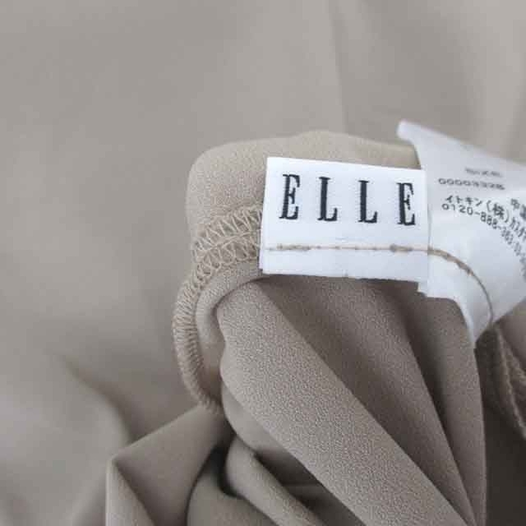 ELLE(エル)のエル カットソー ブラウス Vネック 袖スリット 薄手 七分袖 38 ベージュ レディースのトップス(その他)の商品写真