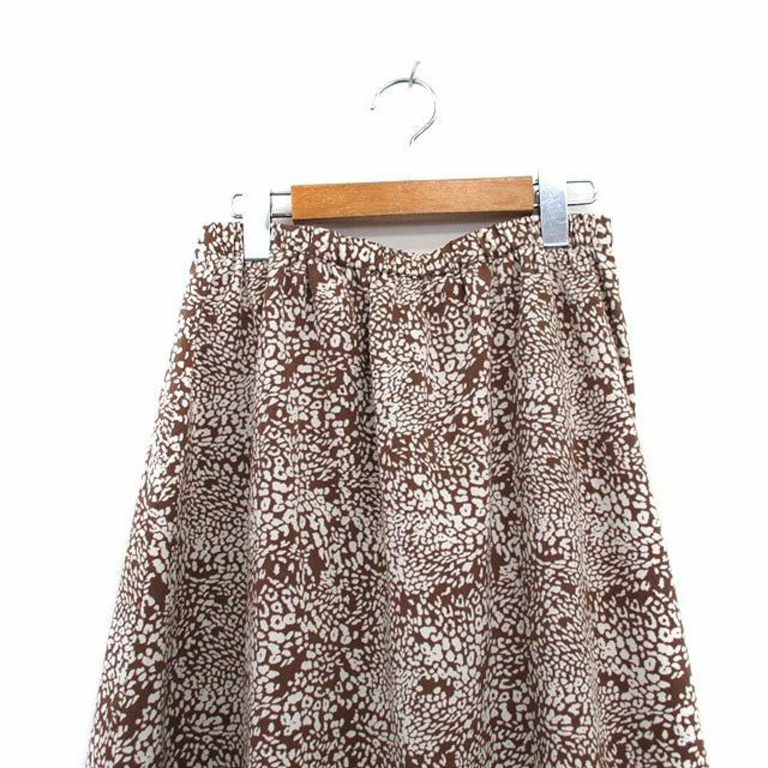 URBAN RESEARCH DOORS(アーバンリサーチドアーズ)のアーバンリサーチ ドアーズ スカート フレア ロング 総柄 1 ブラウン 茶 レディースのスカート(ロングスカート)の商品写真
