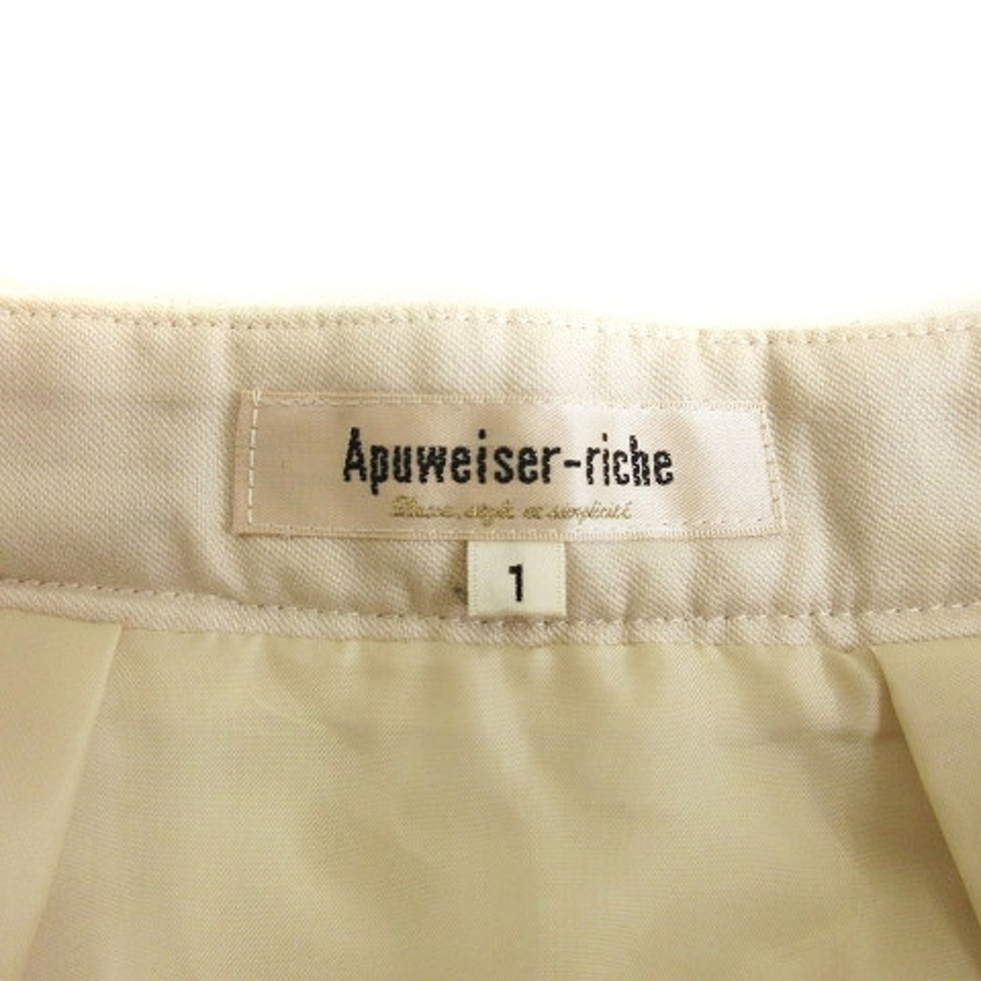 Apuweiser-riche(アプワイザーリッシェ)のアプワイザーリッシェ フレアスカート 花柄 ひざ丈 サイドジップ ベージュ 1 レディースのスカート(ひざ丈スカート)の商品写真