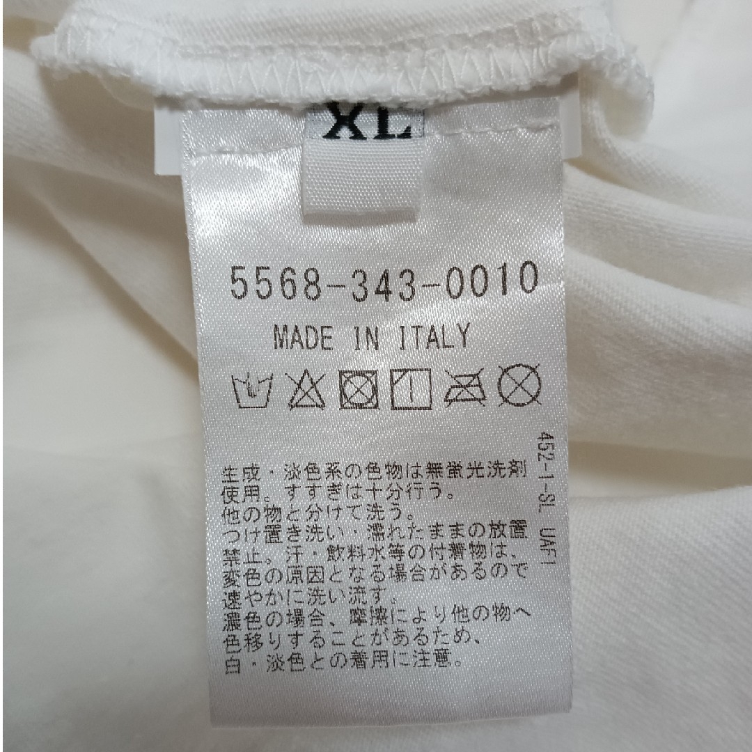 1017ALYX9SMアクリスプリントTシャツ半袖ホワイトサイズXLビッグサイズ メンズのトップス(Tシャツ/カットソー(半袖/袖なし))の商品写真