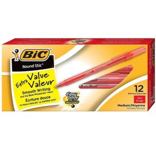 【北米直輸入】BiC 赤ボールペン　12本セット(ペン/マーカー)