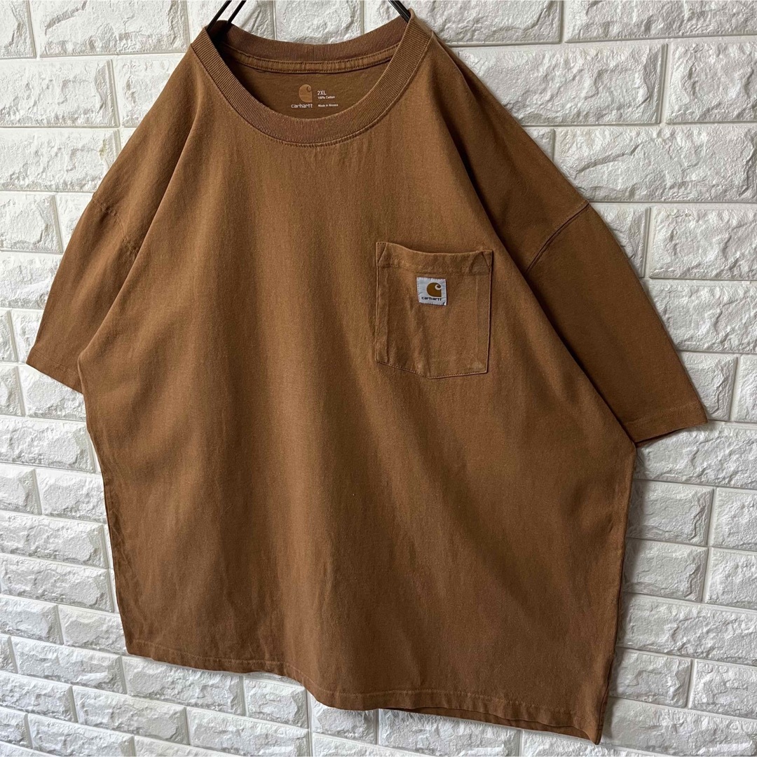 carhartt(カーハート)の【CARHARTT】カーハート S/S ポケTee キャメル 2XLサイズ メンズのトップス(Tシャツ/カットソー(半袖/袖なし))の商品写真