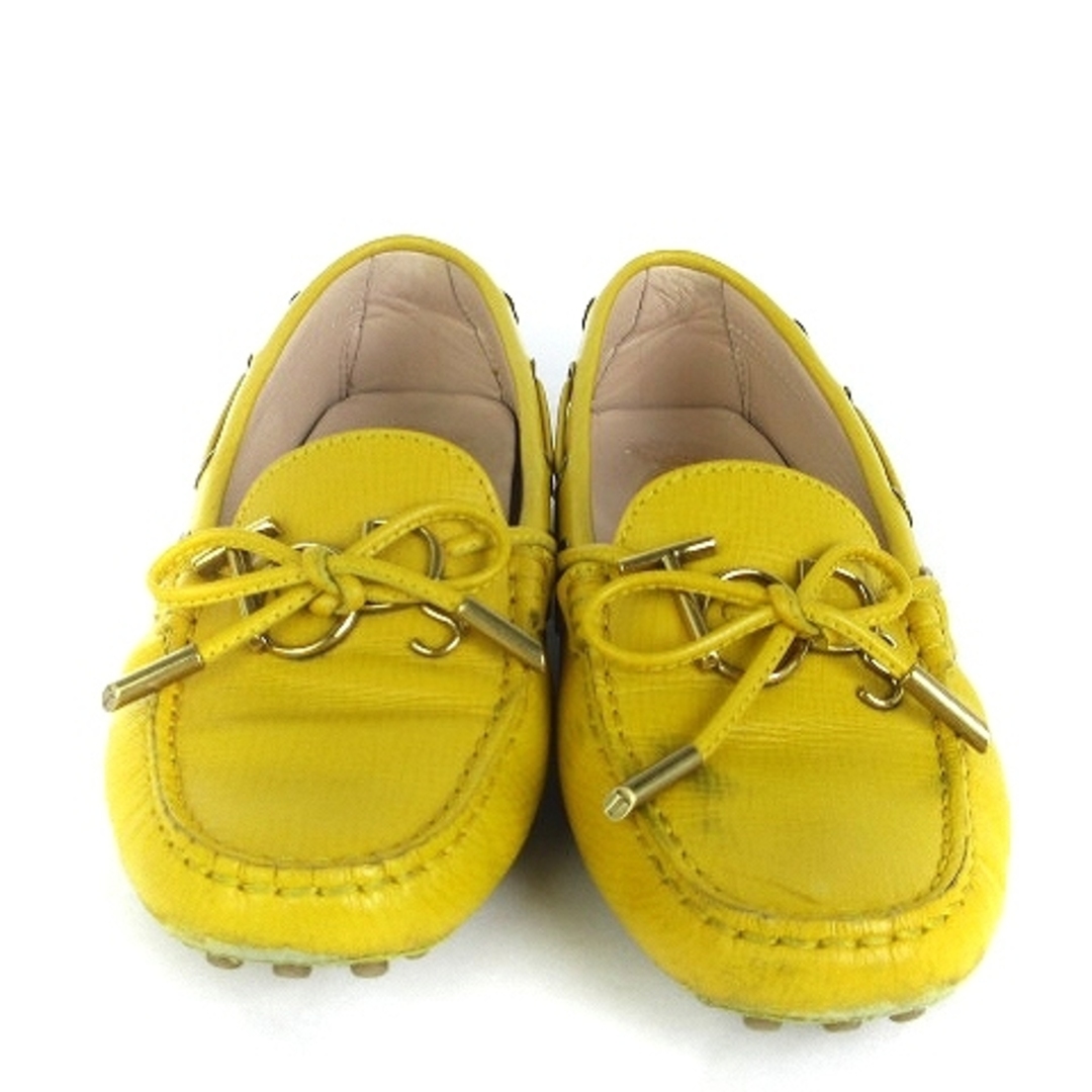 TOD'S - トッズ ドライビングシューズ 靴 ローファー レザー 黄色 22.5