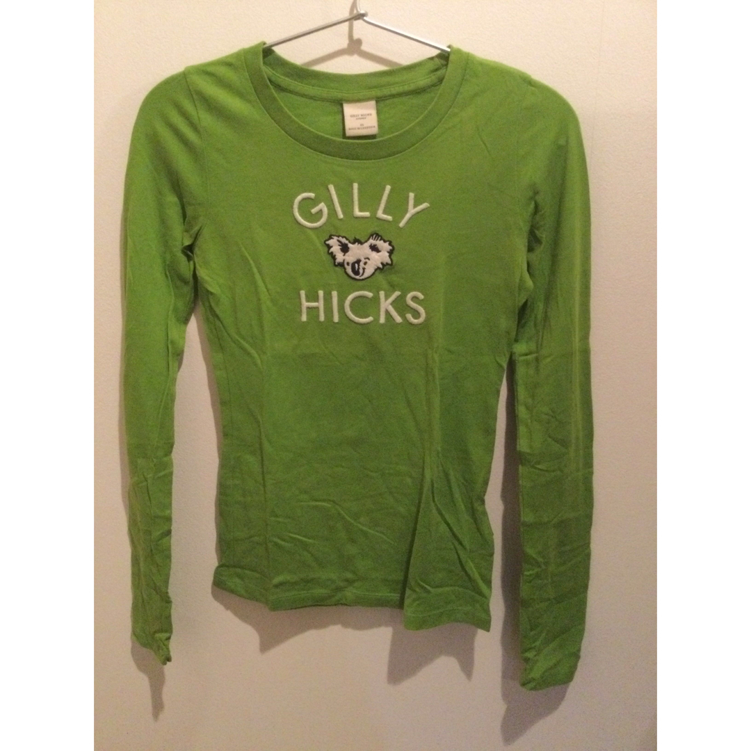 Abercrombie&Fitch(アバクロンビーアンドフィッチ)のアバクロンビーアンドフィッチ GILLY H 長袖 Tシャツ グリーン レディースのトップス(Tシャツ(長袖/七分))の商品写真