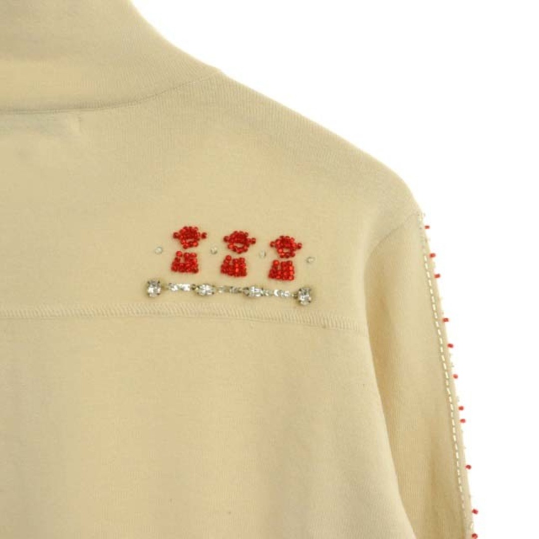 ピッコーネ ジップアップトップス ジャケット 長袖 ビジュー シルク混 薄手 レディースのジャケット/アウター(その他)の商品写真