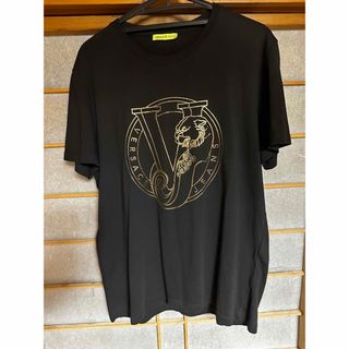 ヴェルサーチ(VERSACE)のVERSACE JEANS ヴェルサーチジーンズ Tシャツ ブラック  XL(Tシャツ/カットソー(半袖/袖なし))