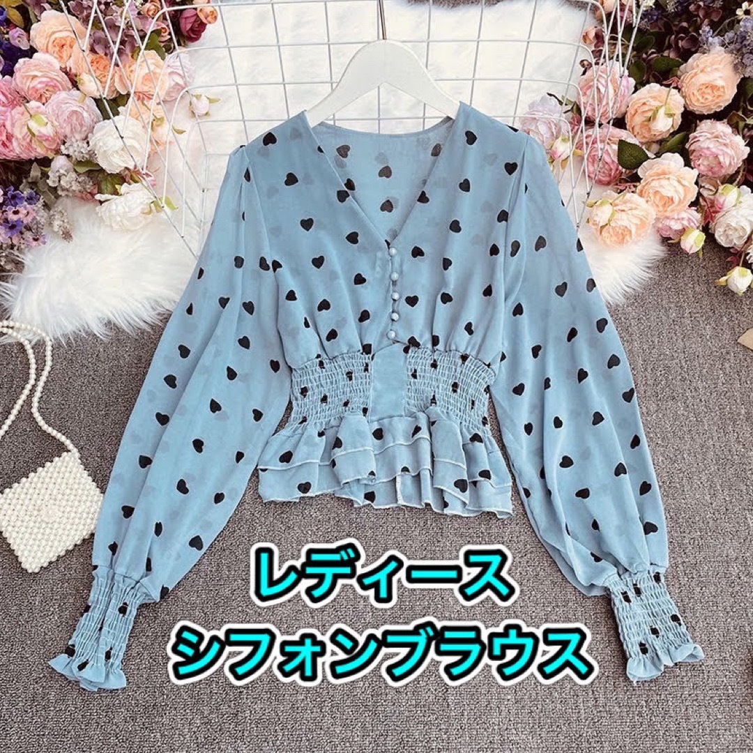 【GANNI】セール❗️シフォン ブラウス ラッフル付き ポルカドット