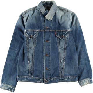 リーバイス(Levi's)の古着 リーバイス Levi's ユーロモデル バックプリント デニムジャケット Gジャン メンズM /eaa342621(Gジャン/デニムジャケット)