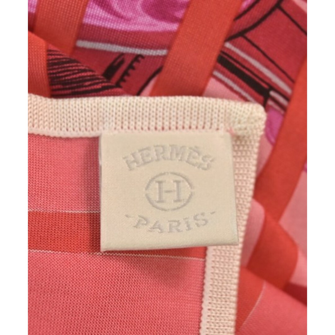 Hermes   HERMES エルメス バンダナ・スカーフ  ピンクx赤等総柄