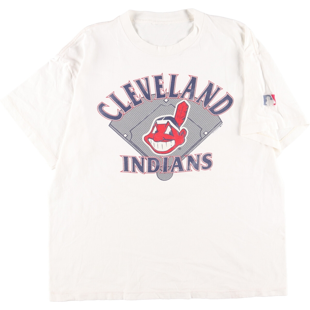 90年代 MLB CLEVELAND INDIANS クリーブランドインディアンス スポーツプリントTシャツ メンズXL ヴィンテージ /eaa347588