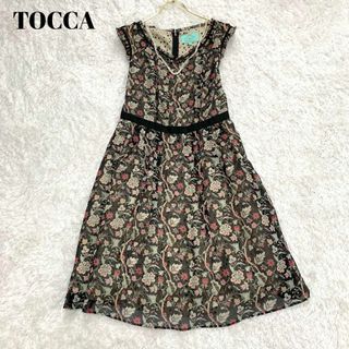 良品　TOCCA JANE'S GARDEN 総レース　花柄　花びら　ワンピース