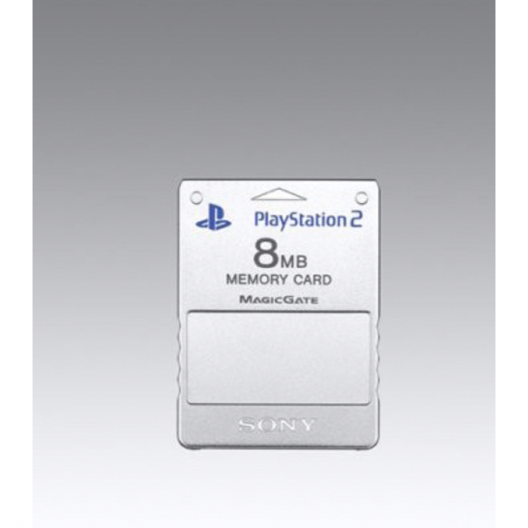 PlayStation 2 専用メモリーカード (8MB) サテン・シルバー エンタメ/ホビーのゲームソフト/ゲーム機本体(その他)の商品写真