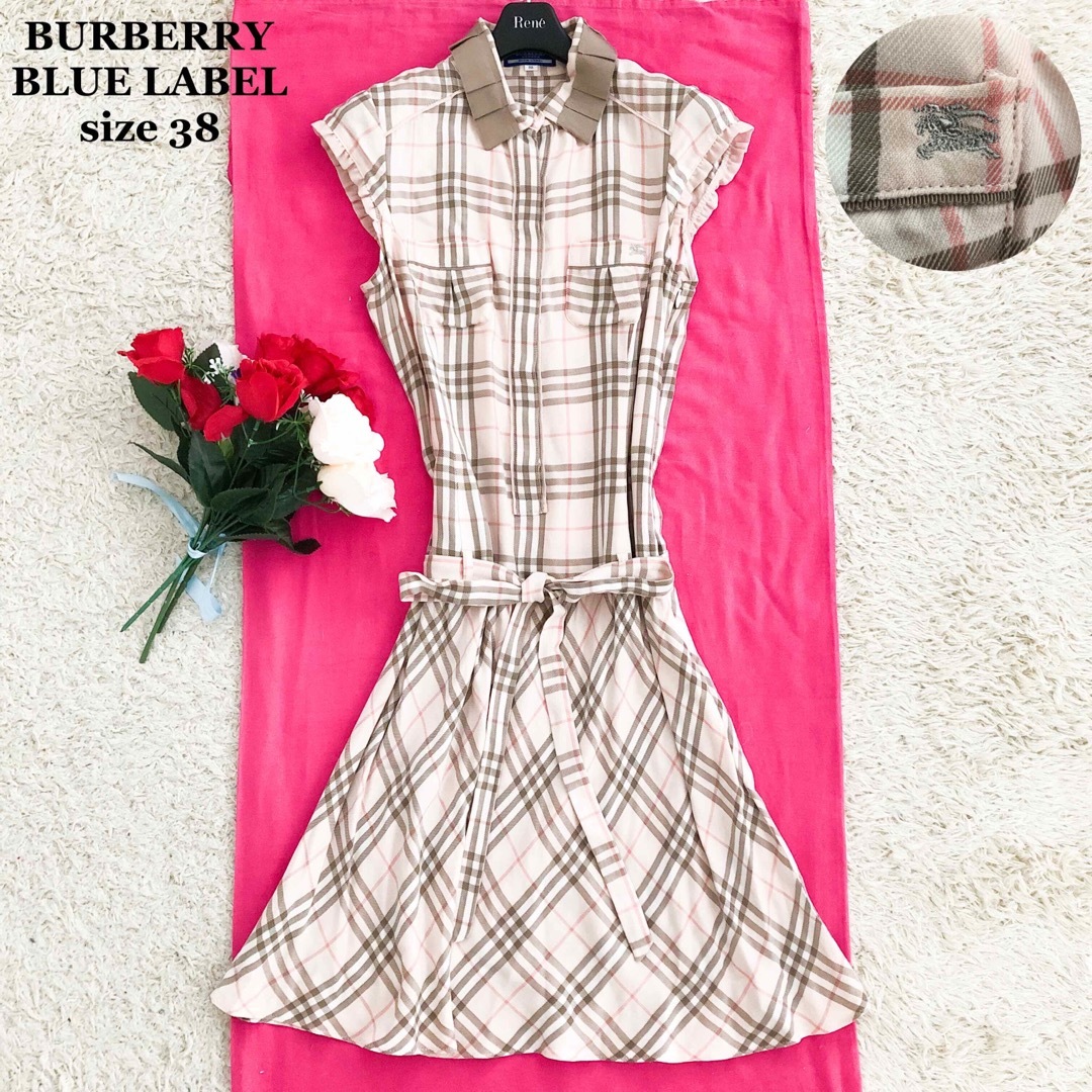 BURBERRY BLUE LABEL - 美品 バーバリーブルーレーベル 膝丈 シャツ