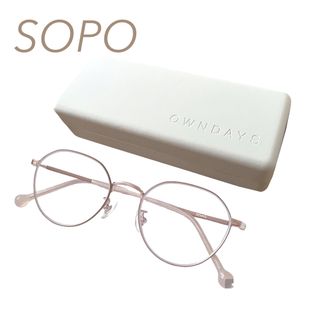 新品未使用　レンズ交換無料　レディースメガネ　SOPO ベージュ　(サングラス/メガネ)