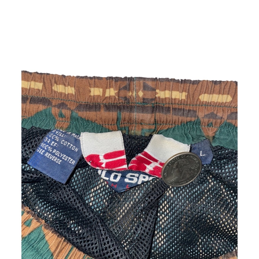 90s POLO SPORT AZTEC柄ショートパンツL VINTAGE