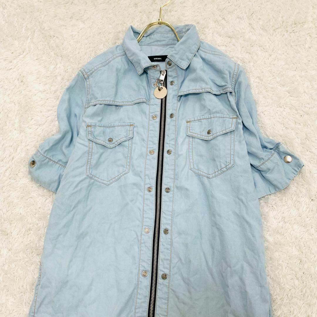 セールSALE☆ 【タグ付】DIESEL デニムジップワンピース 大きいサイズ
