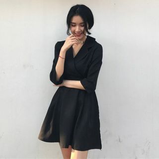 【（OvO）様専用】カシュクール ミニワンピース＋ZARA トップス(ミニワンピース)