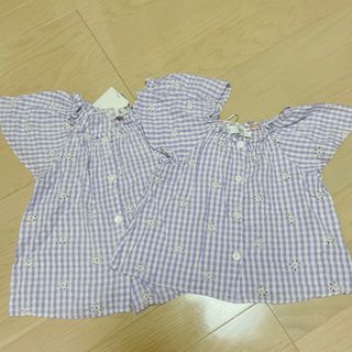 ザラキッズ(ZARA KIDS)のZARA  ギンガムチェックブラウス(ブラウス)