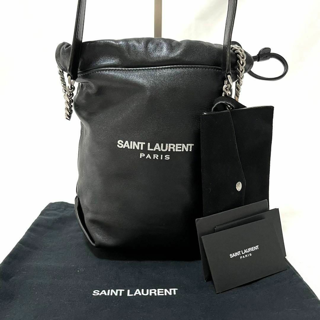 ☆☆Yves Saint Laurent イブサンローラン YSL 総柄 ハンドバッグ ブラック キャンバス×レザー ヴィンテージ