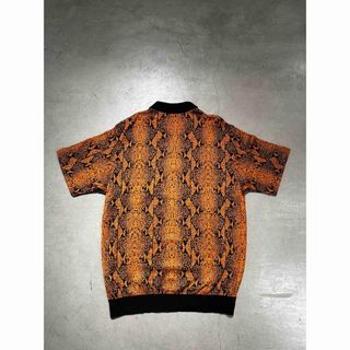 WACKO MARIA - WACKO MARIA PYTHON KNIT POLO SHIRTの
