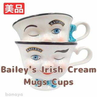 美品 BAILEYS ベイリーズ ブルー 男女マグ 717B インテリア ペア www