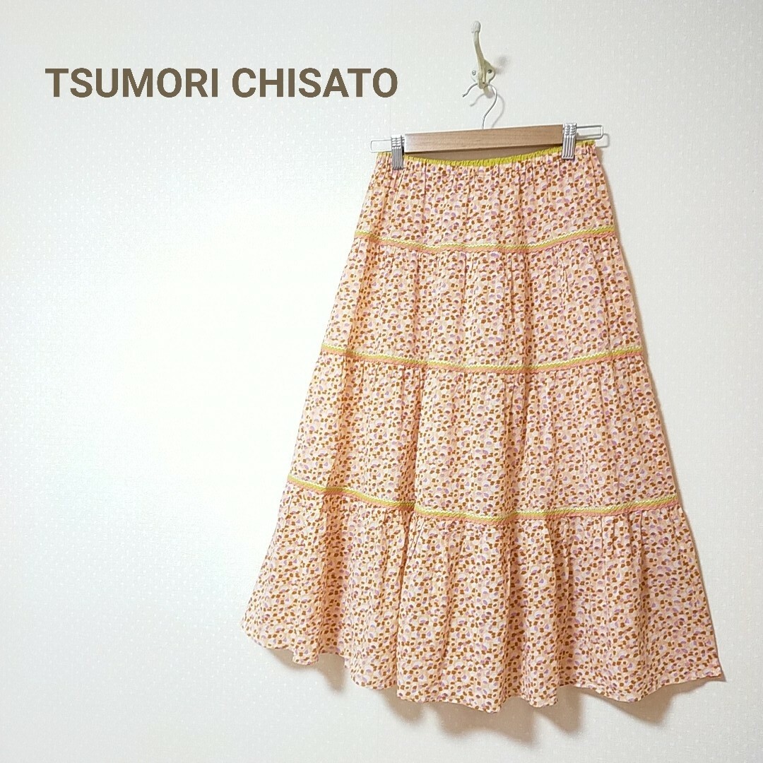 TSUMORI CHISATO - 極美品 ツモリチサト レオパード柄ティアードスカート Aライン ギャザー Mの通販 by pipi's