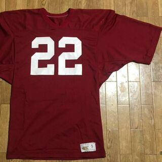 ラッセルアスレティック(Russell Athletic)の70s USA製 Russell Athletic フットボールシャツ 赤 S(Tシャツ/カットソー(七分/長袖))