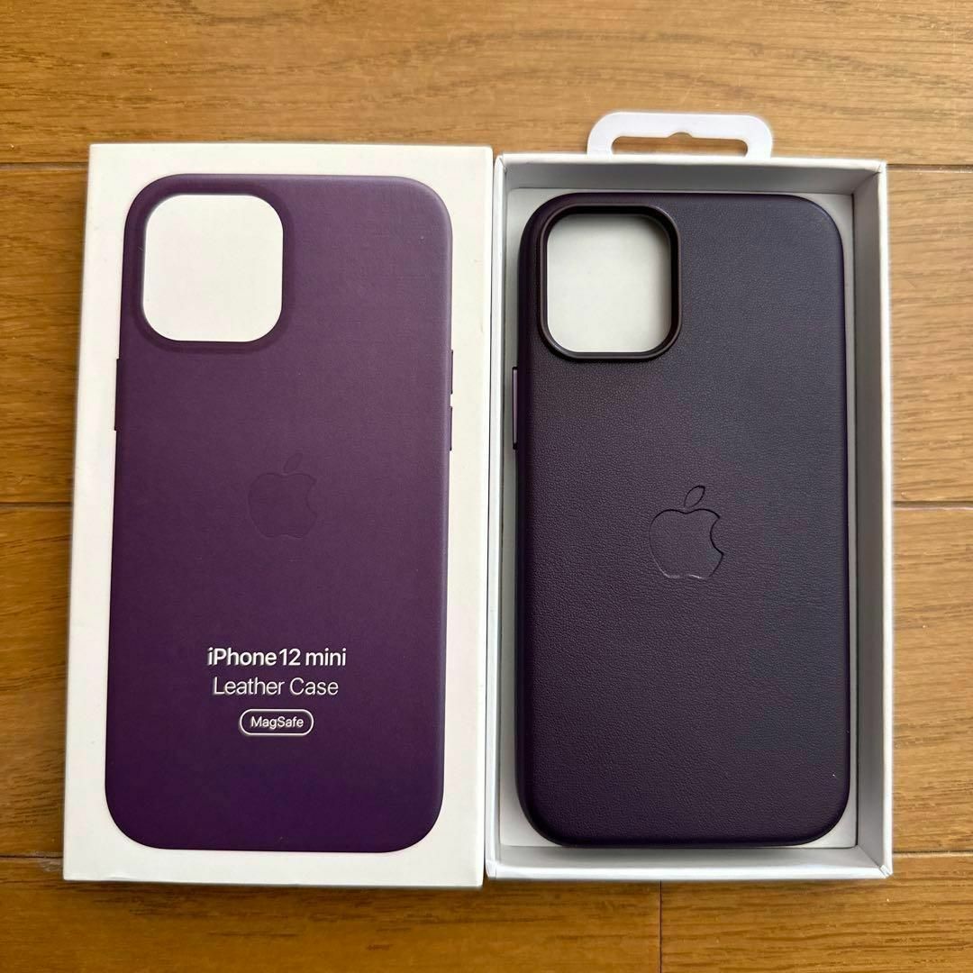 【新品】純正 iPhone 12 mini レザーケース　ブラック　黒