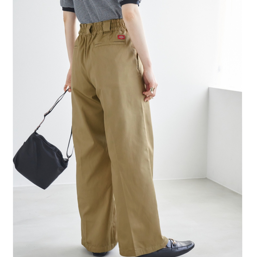 Dickies(ディッキーズ)の【美品】ディッキーズ ハイウエストセンタープレスワイドチノパンツ サイズS  レディースのパンツ(チノパン)の商品写真