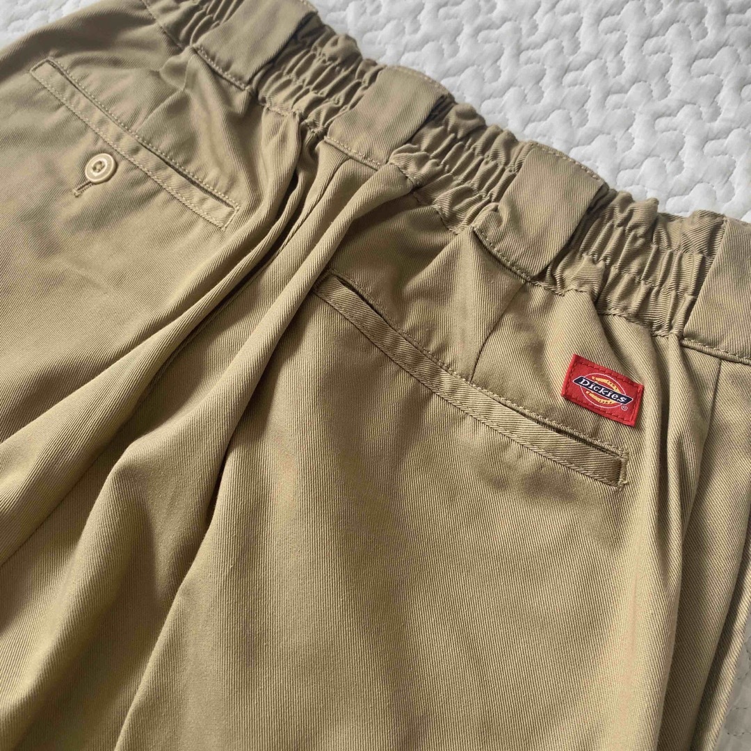 Dickies(ディッキーズ)の【美品】ディッキーズ ハイウエストセンタープレスワイドチノパンツ サイズS  レディースのパンツ(チノパン)の商品写真