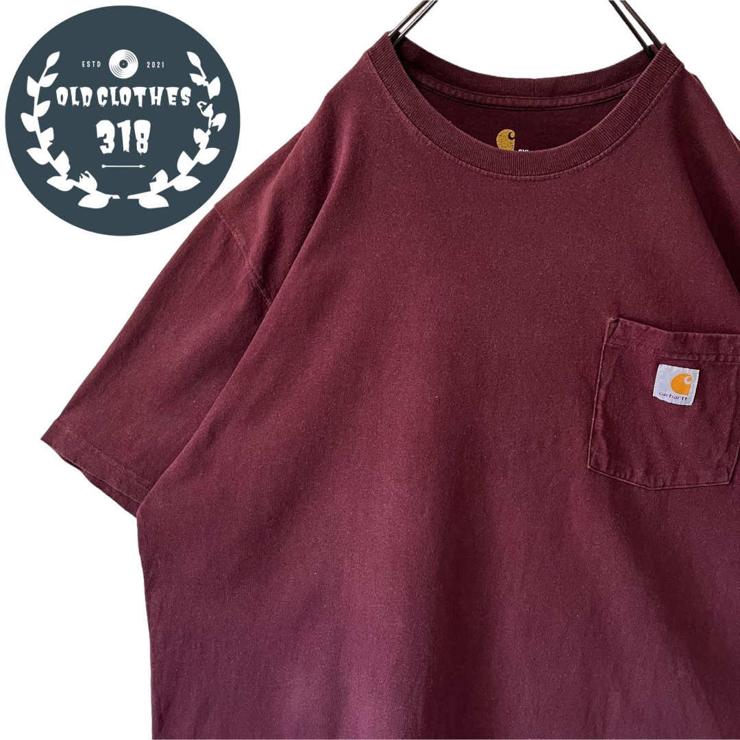 【CARHARTT】カーハート S/S ポケTee バーガンディ 2XLサイズ