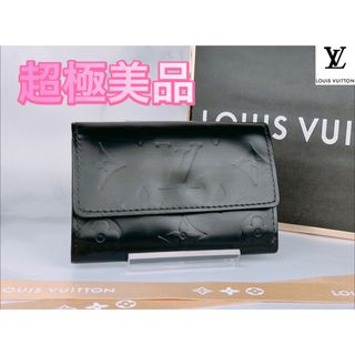 ルイヴィトン(LOUIS VUITTON)の超極美品 LOUIS VUITTON ヴェルニ 6連キーケース マットブラック(キーケース)