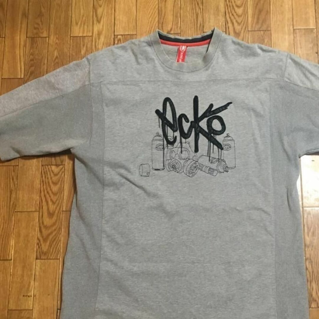 ECKO フットボールシャツ リバースウィーブ Tシャツ グレー XL