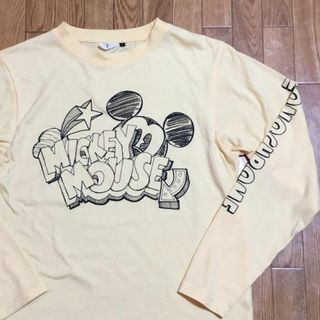 ディズニー(Disney)のARTEX Disney ロンT 黄色 Lサイズ Mickey Mouse(Tシャツ(長袖/七分))