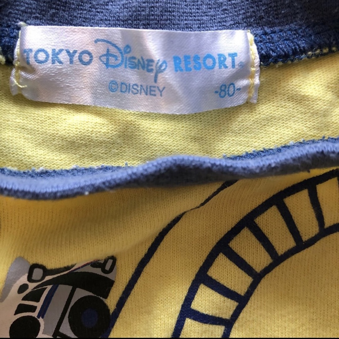 Disney(ディズニー)のTDR 限定　ディズニー　ミッキー　乗り物　Tシャツ　80 キッズ/ベビー/マタニティのベビー服(~85cm)(Ｔシャツ)の商品写真