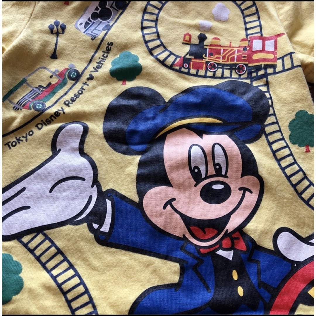 Disney(ディズニー)のTDR 限定　ディズニー　ミッキー　乗り物　Tシャツ　80 キッズ/ベビー/マタニティのベビー服(~85cm)(Ｔシャツ)の商品写真