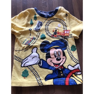 ディズニー(Disney)のTDR 限定　ディズニー　ミッキー　乗り物　Tシャツ　80(Ｔシャツ)