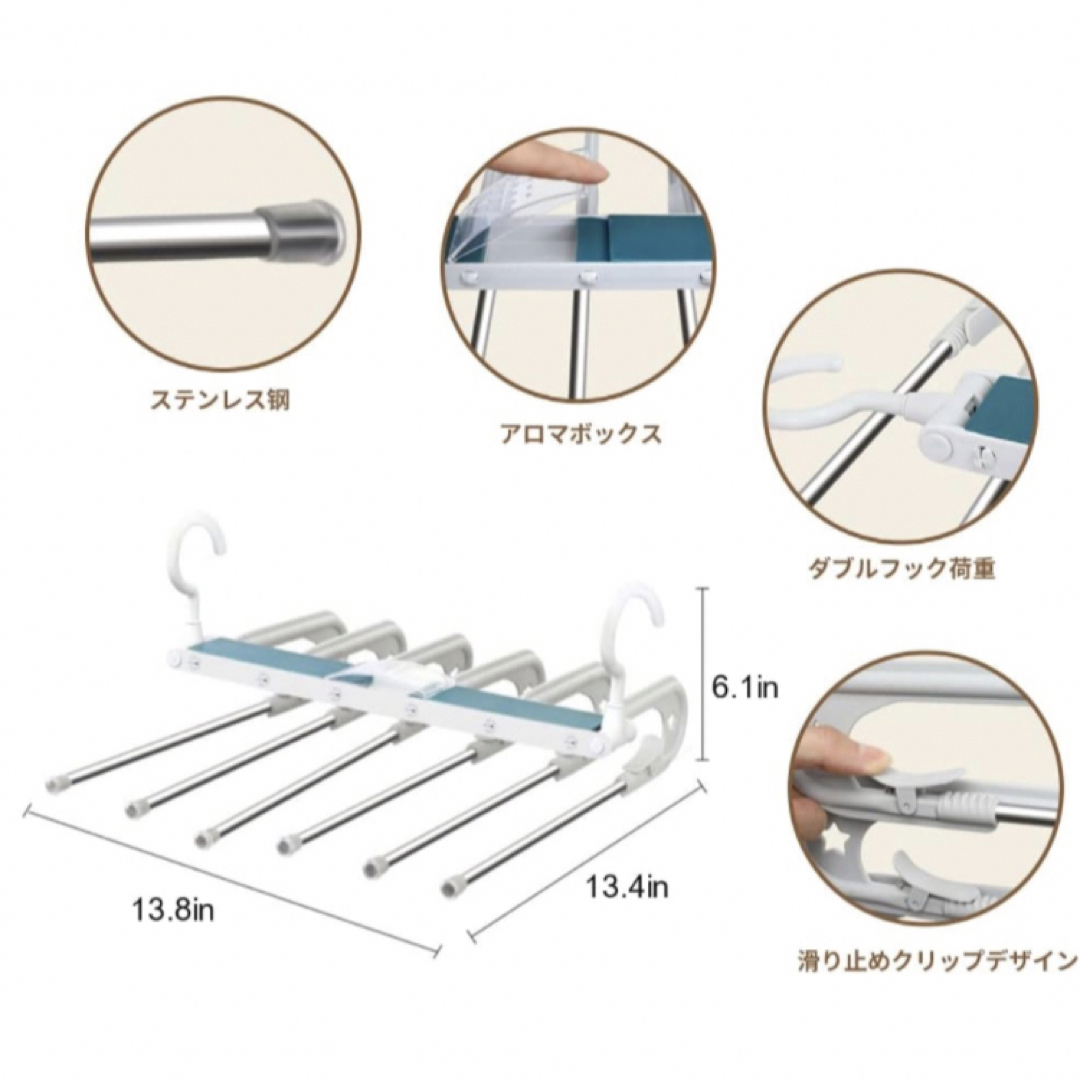 ニトリ(ニトリ)のスラックスハンガー　ズボン掛け　クローゼット収納　ベルトハンガー　ズボン収納 インテリア/住まい/日用品の収納家具(押し入れ収納/ハンガー)の商品写真