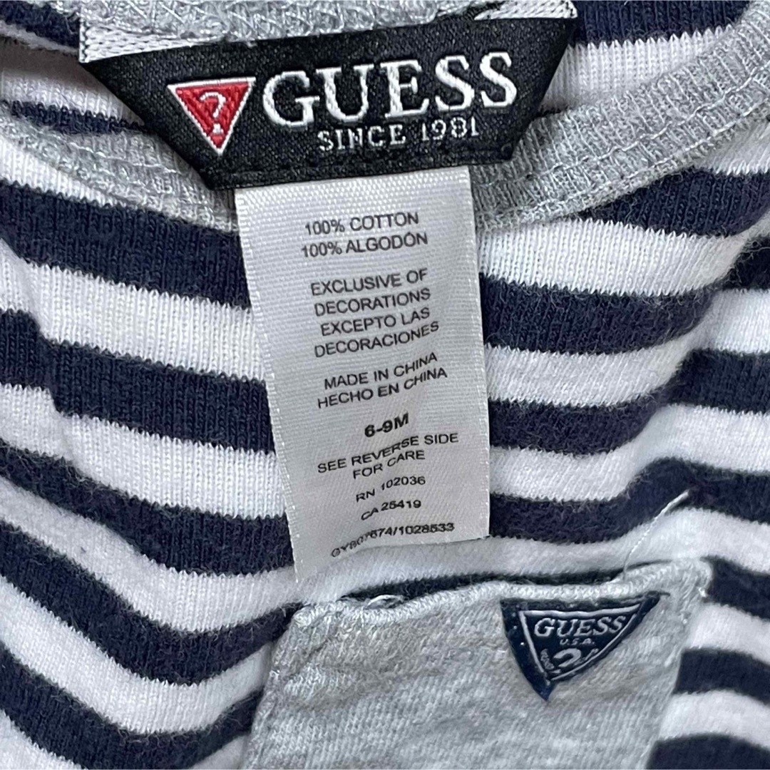 GUESS(ゲス)の未使用に近い⭐︎ベビー半袖ロンパース キッズ/ベビー/マタニティのベビー服(~85cm)(ロンパース)の商品写真