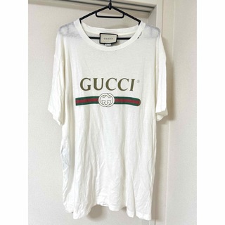 グッチ(Gucci)のGUCCI ♡ ダメージ加工オーバーサイズコットン Tシャツ(Tシャツ/カットソー(半袖/袖なし))