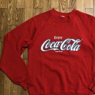 80〜90s USA製 JERZEES ラグラン スウェット Coca-Cola(スウェット)