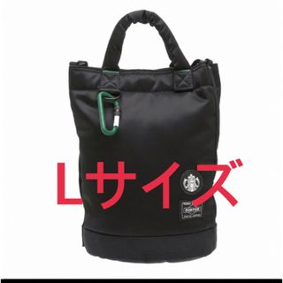 スターバックス(Starbucks)のPORTER コーヒービーンシェイプ ドラムバッグ ブラック(ドラムバッグ)