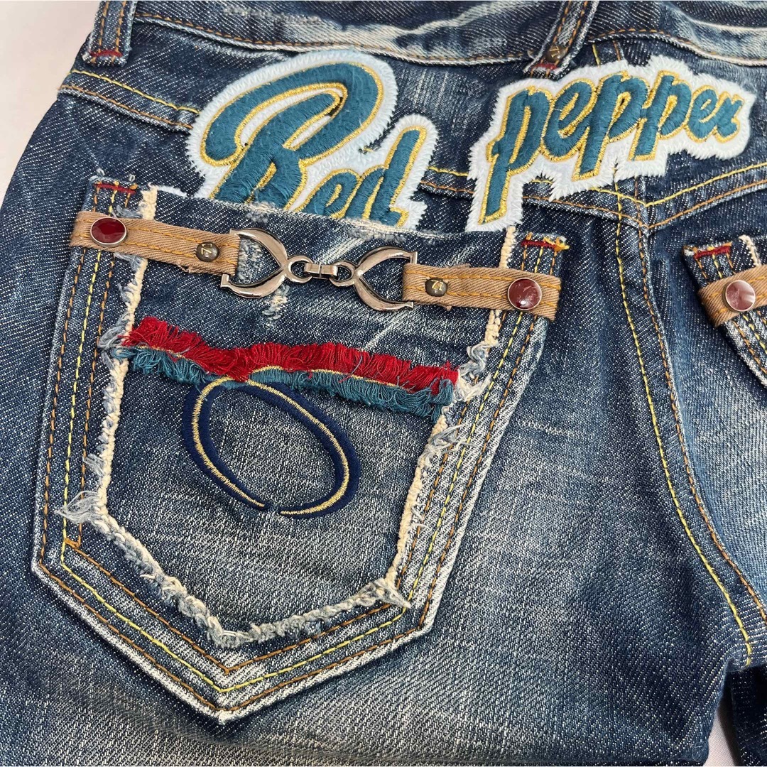 RED PEPPER　デニムパンツ　ジーパン　金ボタン　Lサイズ