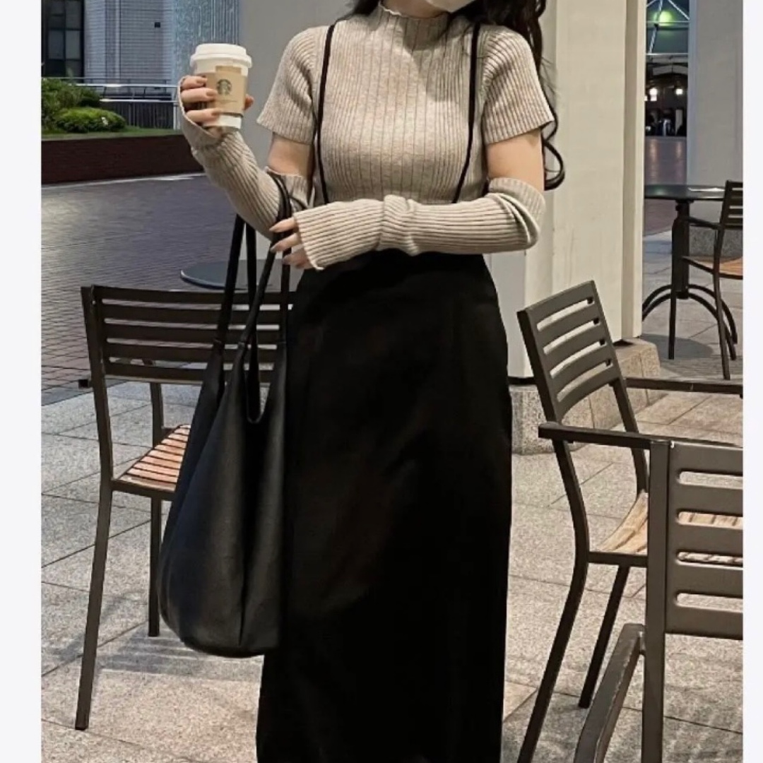 nairo サスペンダーペンシルスカート