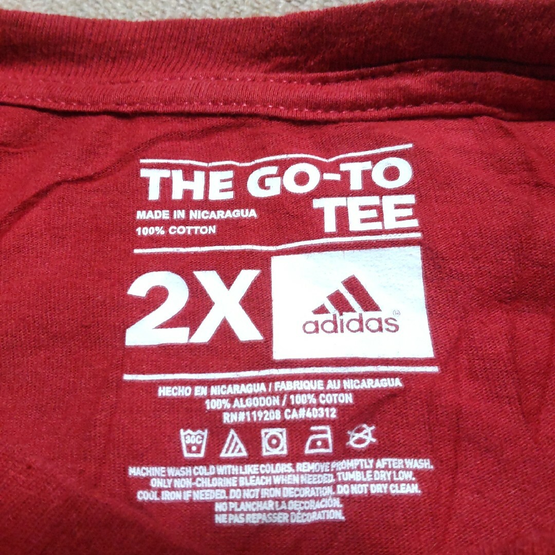 adidas(アディダス)の大きいサイズ アメリカ古着 adidas 半袖Ｔシャツ 2X メンズのトップス(Tシャツ/カットソー(半袖/袖なし))の商品写真