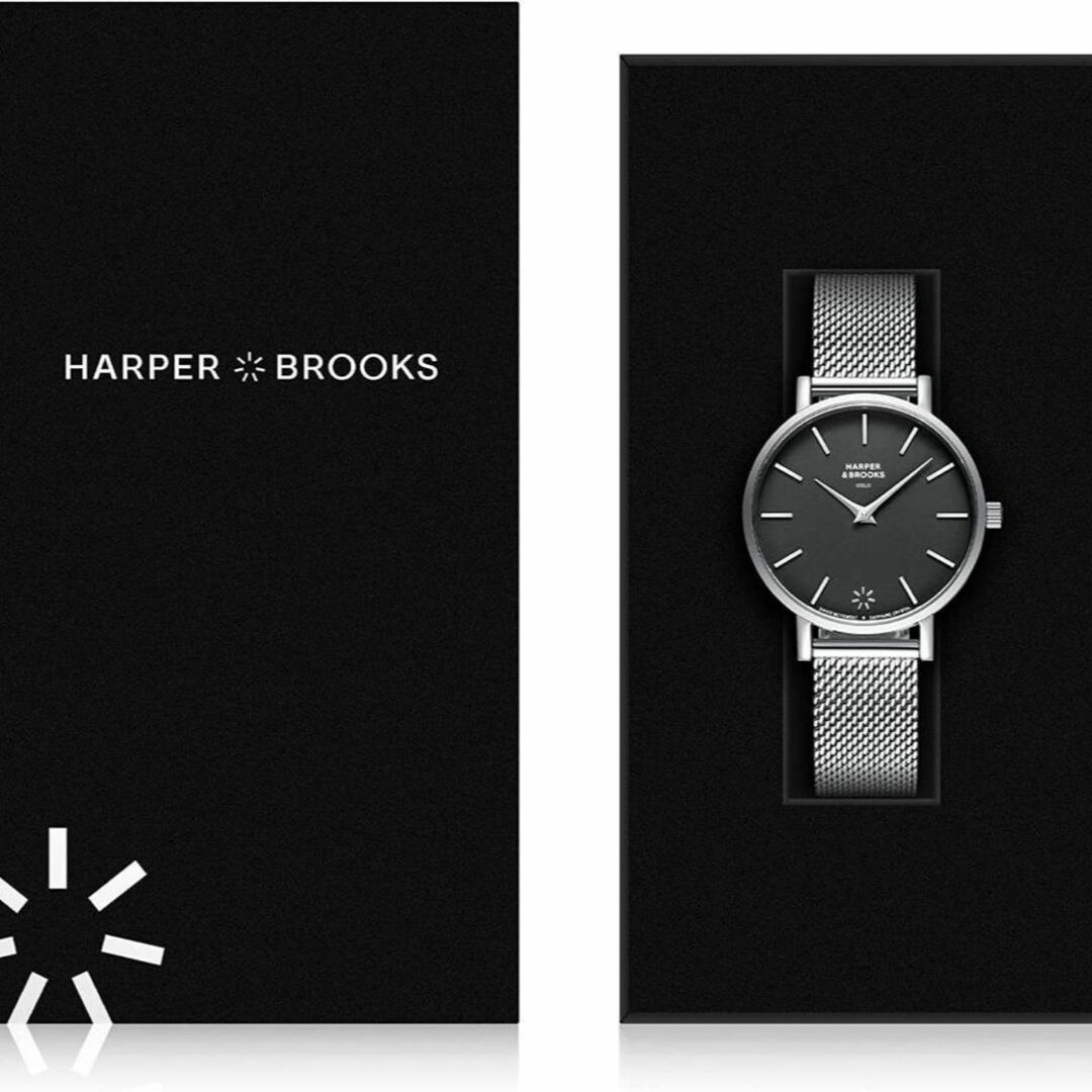 Harper and Brooks] 腕時計 レディース 5気圧防水 シルバー