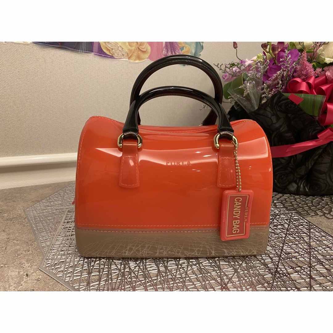 美品　フルラ　キャンディバッグ　FURLA クリアピンク　クリアベージュ