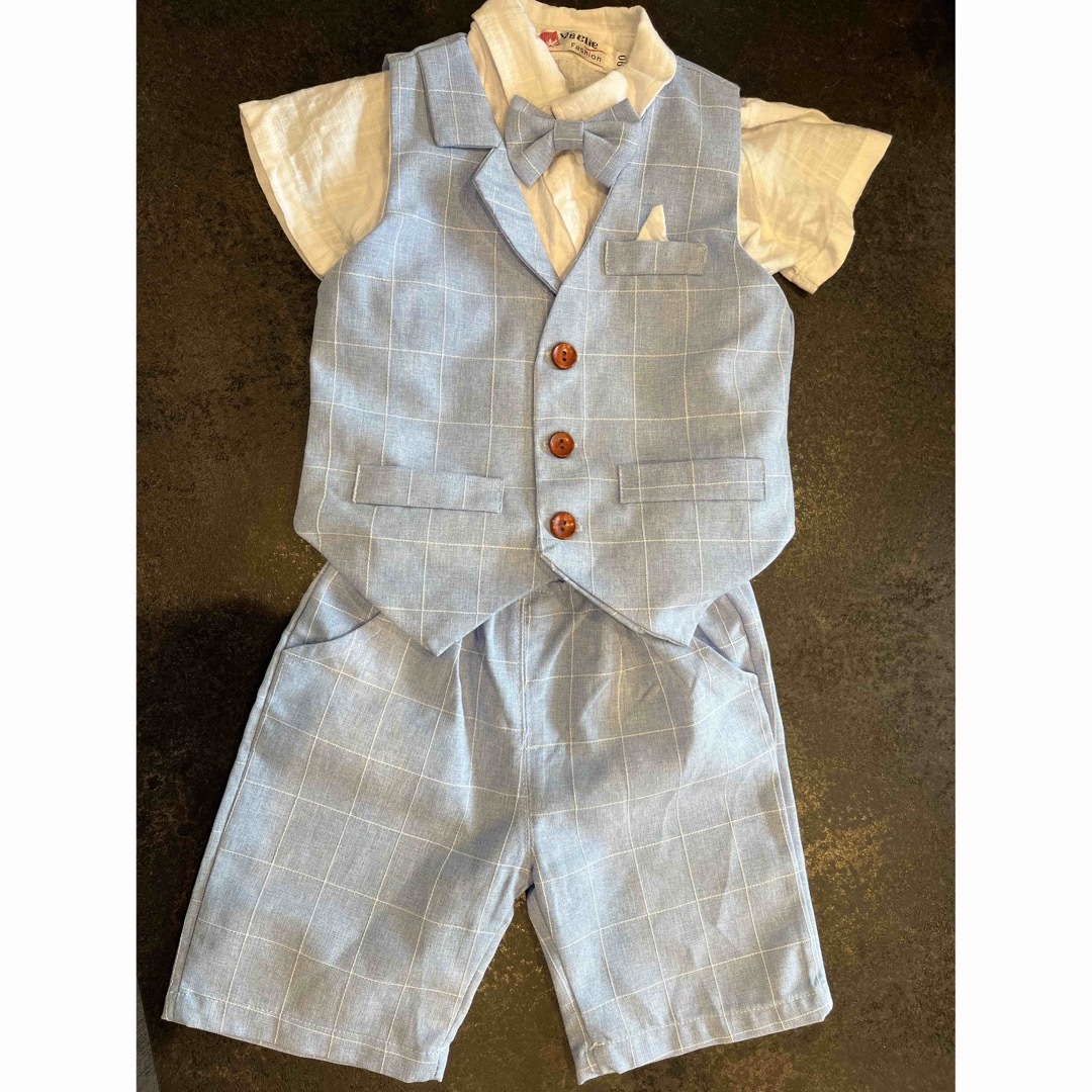 90 男の子　フォーマルスーツ　 キッズ/ベビー/マタニティのキッズ服男の子用(90cm~)(ドレス/フォーマル)の商品写真