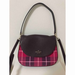 ケイトスペードニューヨーク(kate spade new york)のケイトスペードニューヨーク　レイラ　ショルダーバッグ　2way　赤　チェック(ショルダーバッグ)